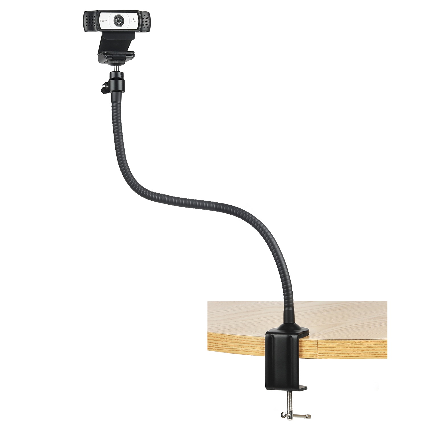 Supporto Per Webcam E Smartphone Con Treppiede – Attacco Universale Per Logitech C920, C922 E Altri – Colore Grigio