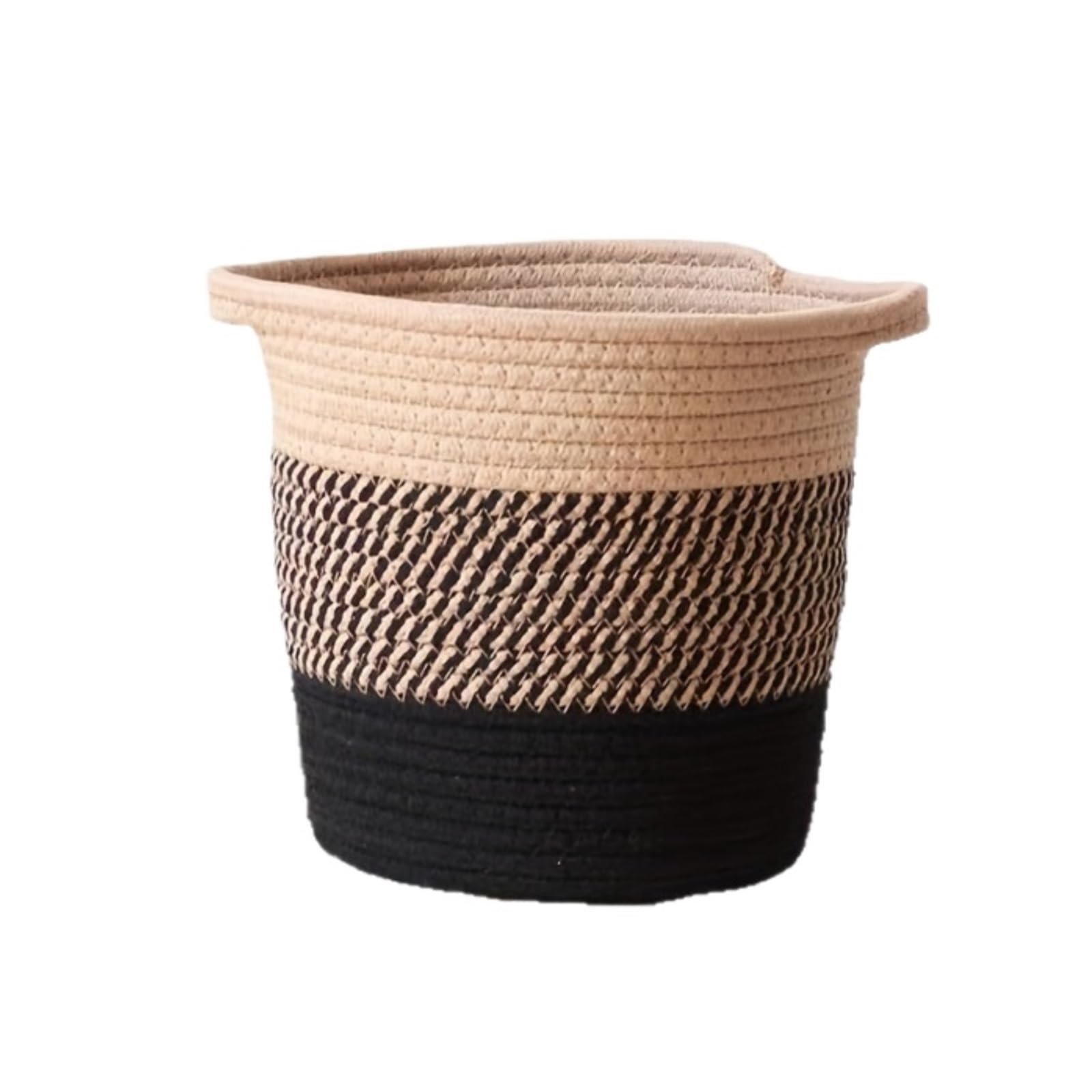 Laundry Hamper Cotton Rope Storage Laundry Basket Space Saving For Dirty Cloth and Blankets