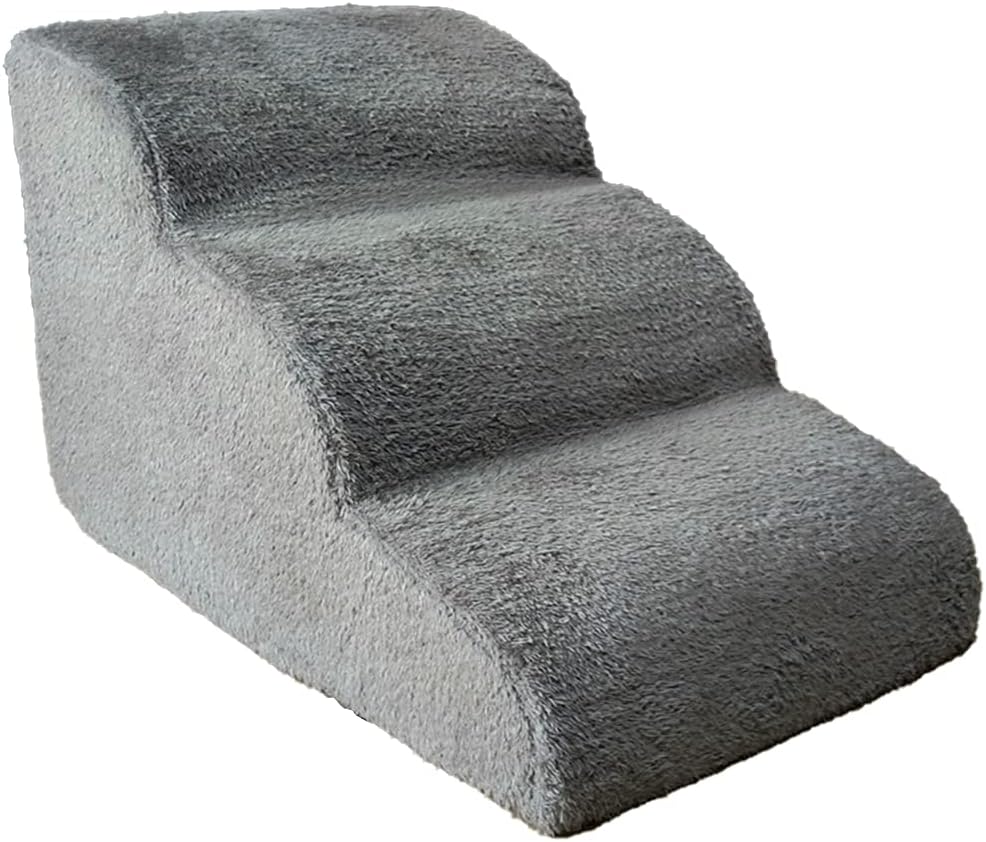 3 Tiers Steps Dog Stairs, Removable Washable Non-Slip Pet Ramp Ladder Stairs for Small Dogs Cats Supplies
