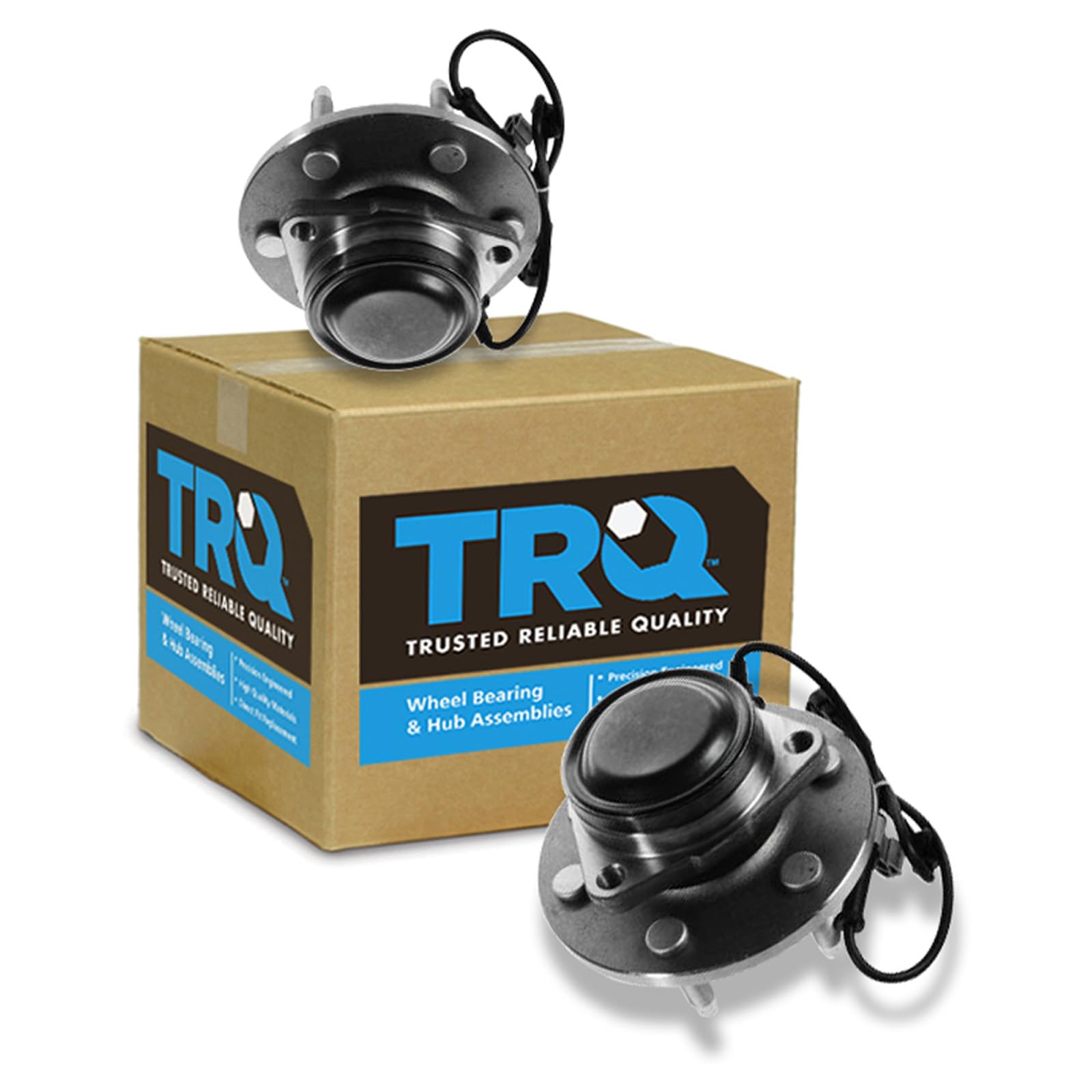 TRQ 2 Piece Front Wheel Bearing &amp; Hub Assembly Set