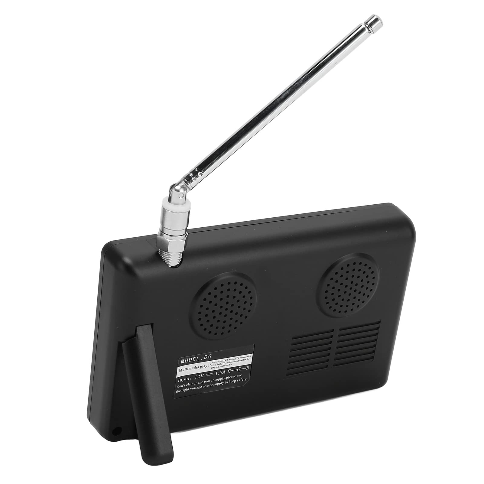 VBESTLIFE TV Portátil de 5, Sintonizador de Alta Sensibilidad, Compatible con ISDB-T, Enchufe de la UE, 110-220 V, Mini TV Digital con Soporte para Uso en Exteriores