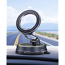 Baseus VC2 Flex Supporto Telefono Auto Magnetico Vacuum Suction, Porta Cellulare Auto Magsafe con Ventosa per Cruscotto e Parabrezza, Regolabile a 720° e Pieghevole per iPhone 16 15 14 13 Pro Max