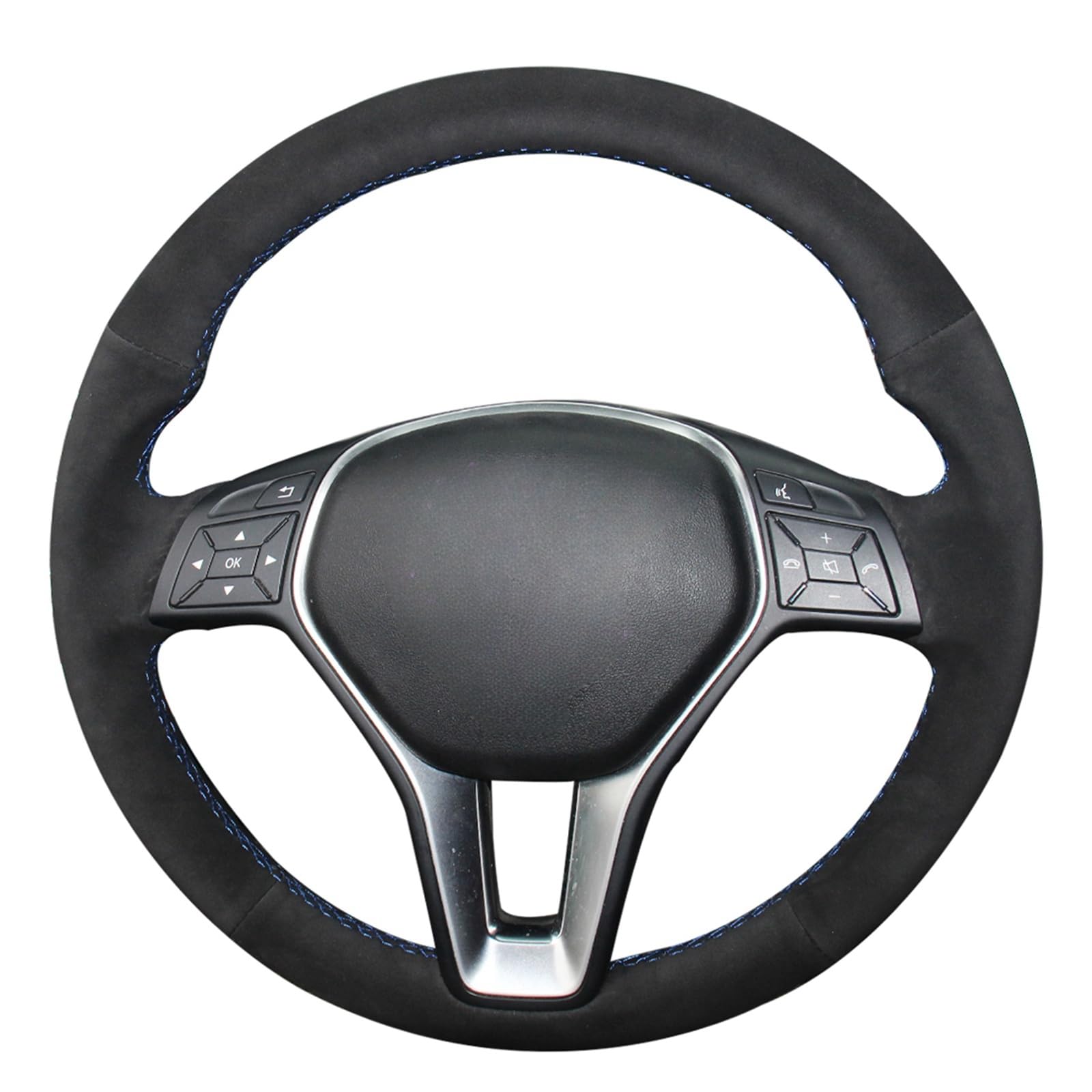 MEWANT Steering Wheel Cover for Mercedes Benz A-Class A 200 220 260/ B-Class/CLA-Class/C-Class/E-Class/CLS-Class 2012-2014 / GLK-Class 2013-2015 / GLA-Class GLA180 200 220 260 2013-2016.