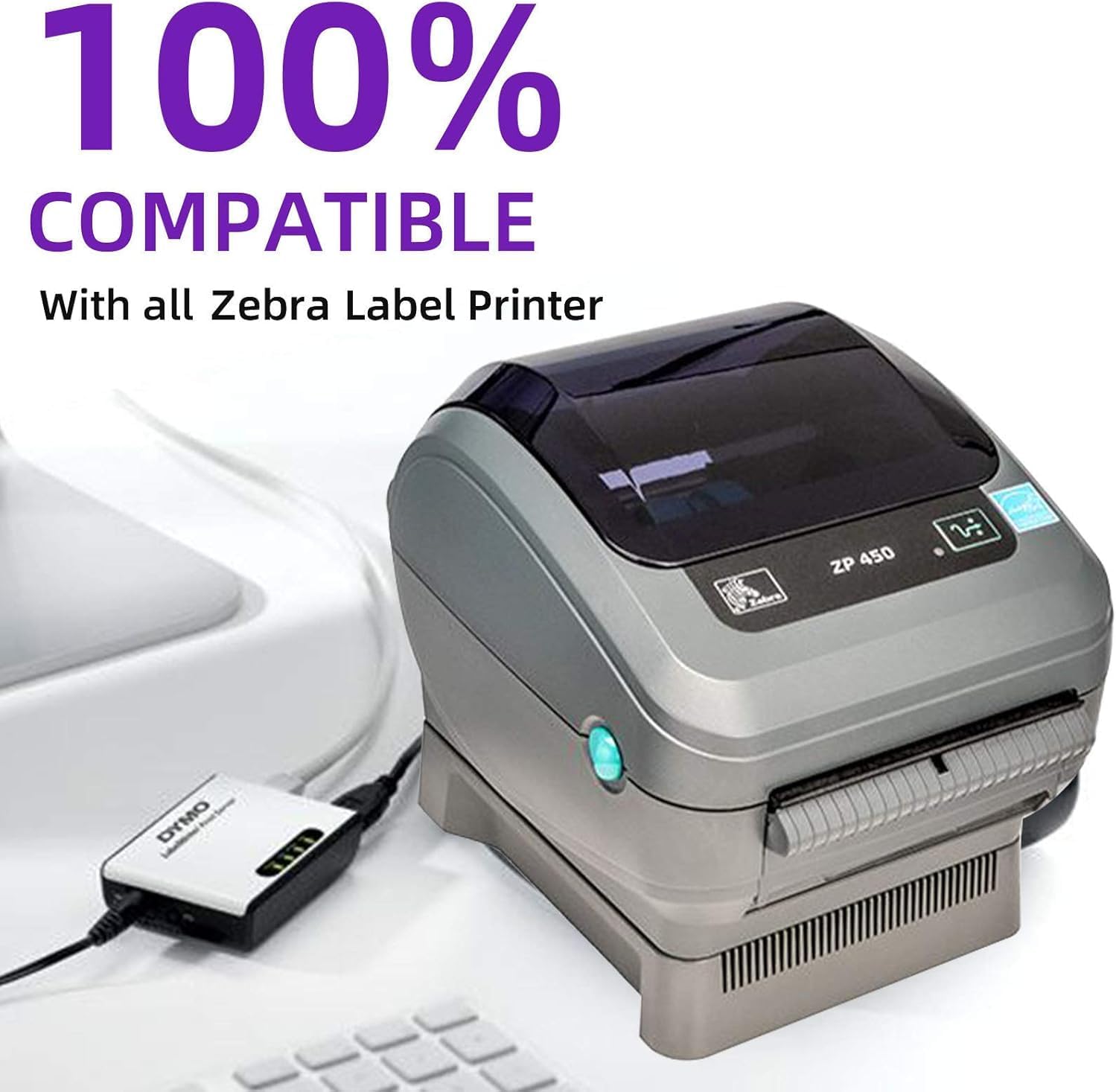 AveneMark 24 Rolls 2" x 1" Direct Thermal Labels for Barcodes Postage Address Shipping Labels Compatible with Rollo & Zebra Desktop Printers Adhesive - 1300 Labels/Roll - Image 6