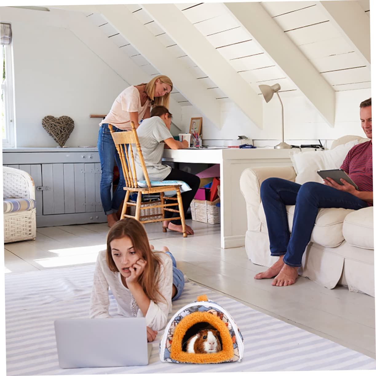 Kisangel 2stücke Warmes Hamster Nest Aus Canvas Und Kuschelhöhle Für Kleintiere Wie Hamster Und Meerschweinchen Für Bett Und Transport Hält Haustiere Im Winter Warm Und Bequem