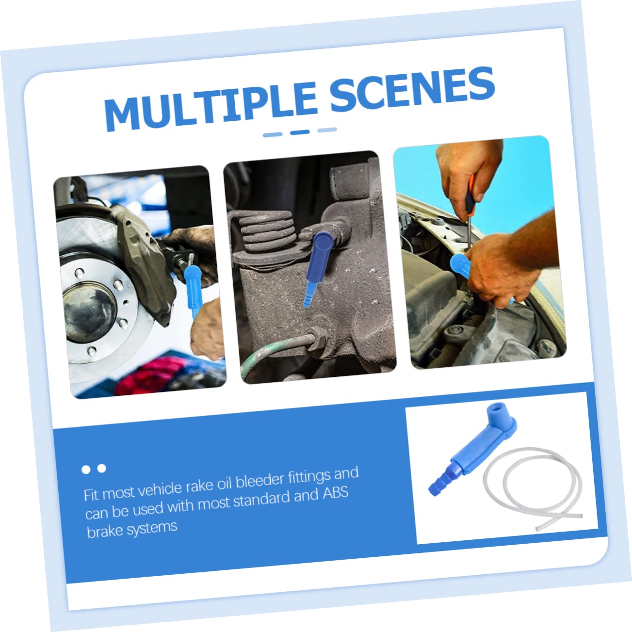 FAVOMOTO 2pcs Brake Bleeder Hose Replacement Tool Coupler Car Modification Accessory for Compatible