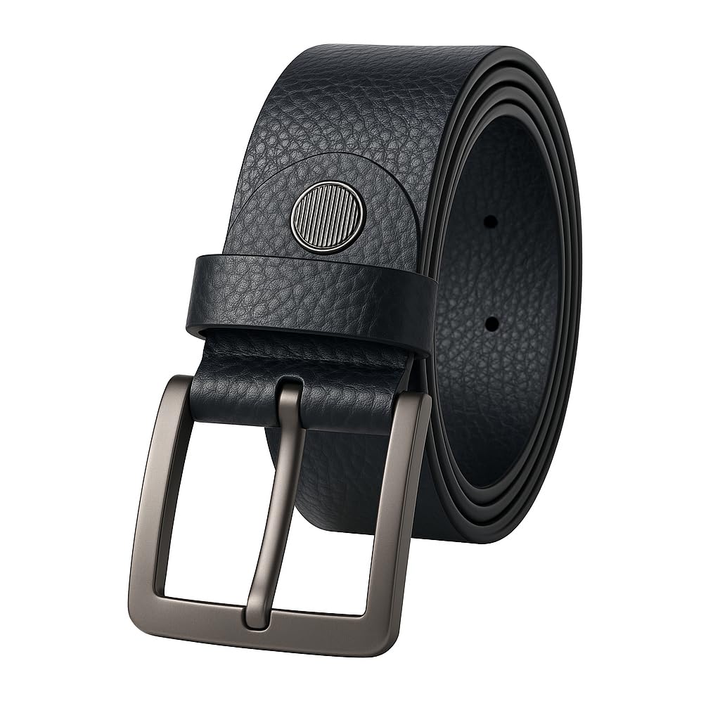 Genuine Leather Belt for Men - A British Brand - 35mm Width - Formal and Casual Wear - Black Pattern - Fits 26-44 Inch Waist - ZCB-205-image-33