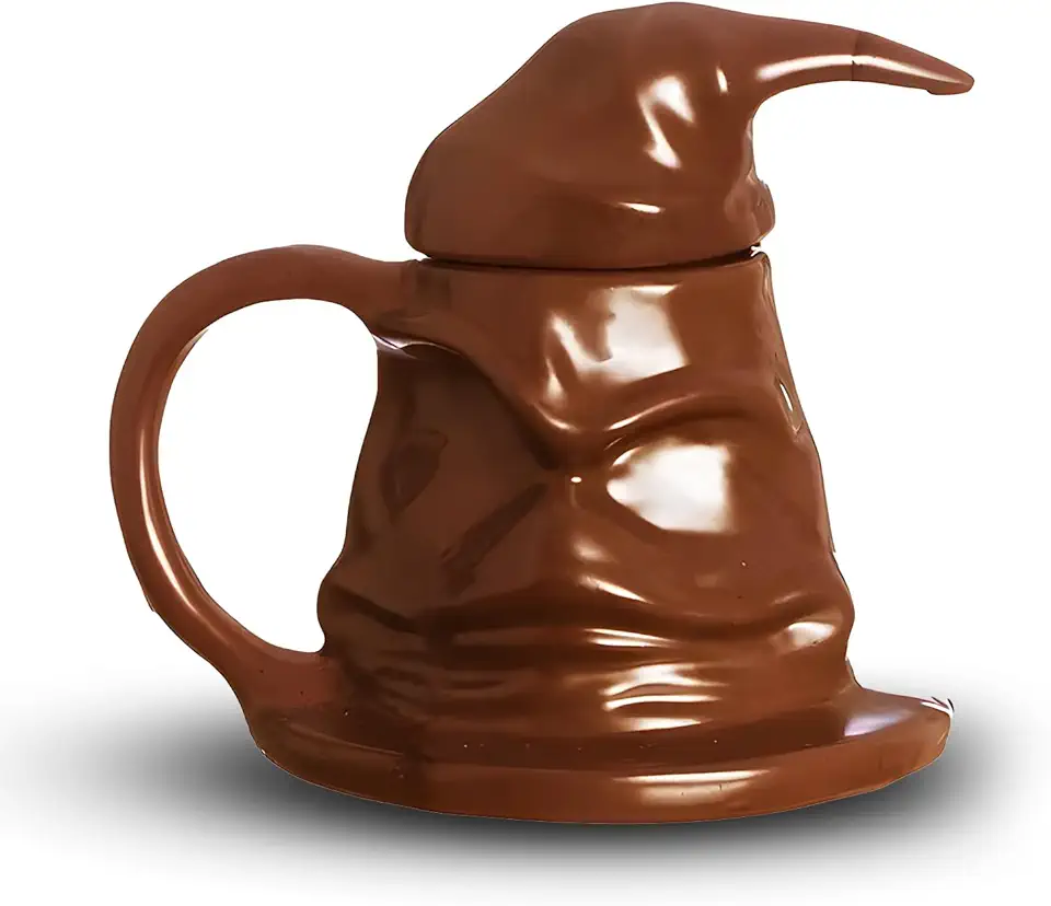 Zona Criativa – Caneca 3D Harry Potter Chapéu Seletor 350ml | Porcelana Colecionável | Presente Criativo para Fãs de Hogwarts