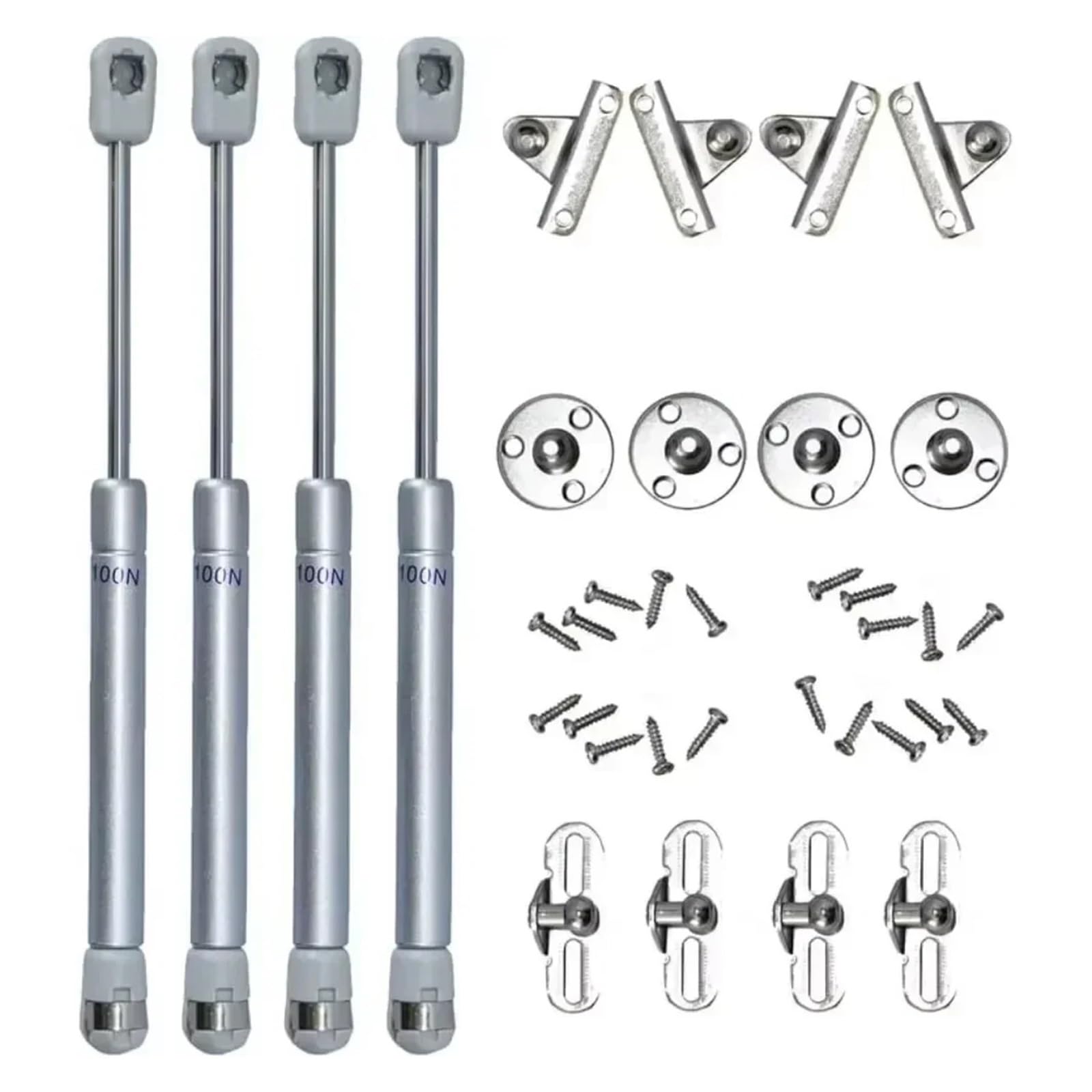 4pcs Copper Hydraulic Spring Hinge Furniture Hardware for Cupboard 40N-200N Adjustable Gas Strut Cabinet Door Lift Support for Furniture(60N)