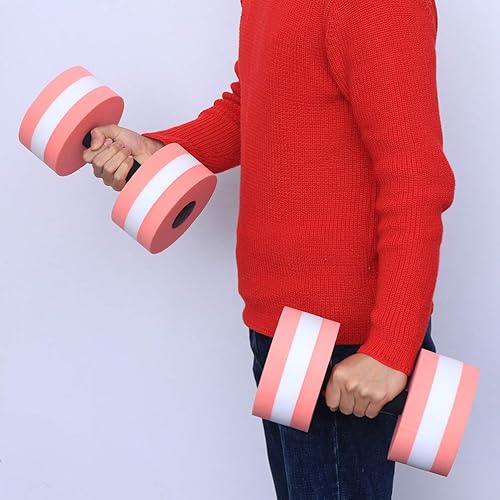 Miniatura 2 de Juego de pesas para ejercicio acuático, 2 mancuernas de espuma EVA de alta densidad, juego de mancuernas de agua para ejercicios aeróbicos acuáticos