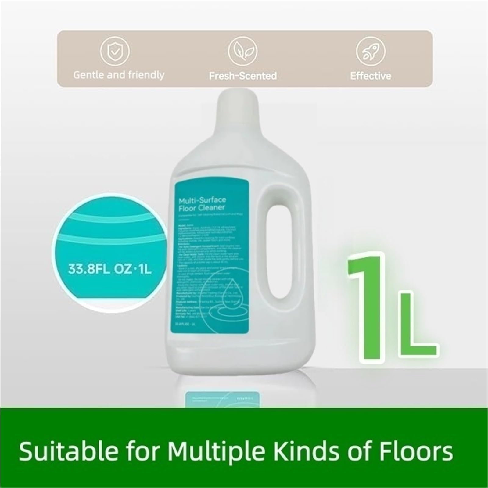 Solución limpiadora multisuperficie de 1000 ml, compatible con Dreame X40 Ultra, X40 Master y X50 Ultra, aspiradora, mopa húmeda y seca.