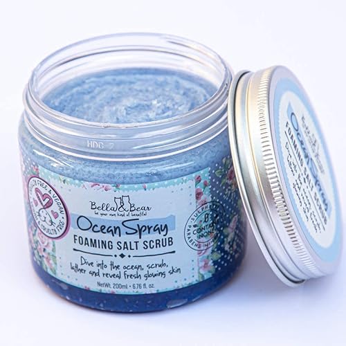 Miniatura 8 de Bella & Bear Ocean - Exfoliante en aerosol, sin sulfatos, parabenos, sin productos químicos nocivos, sin crueldad, apto para veganos, exfoliante,