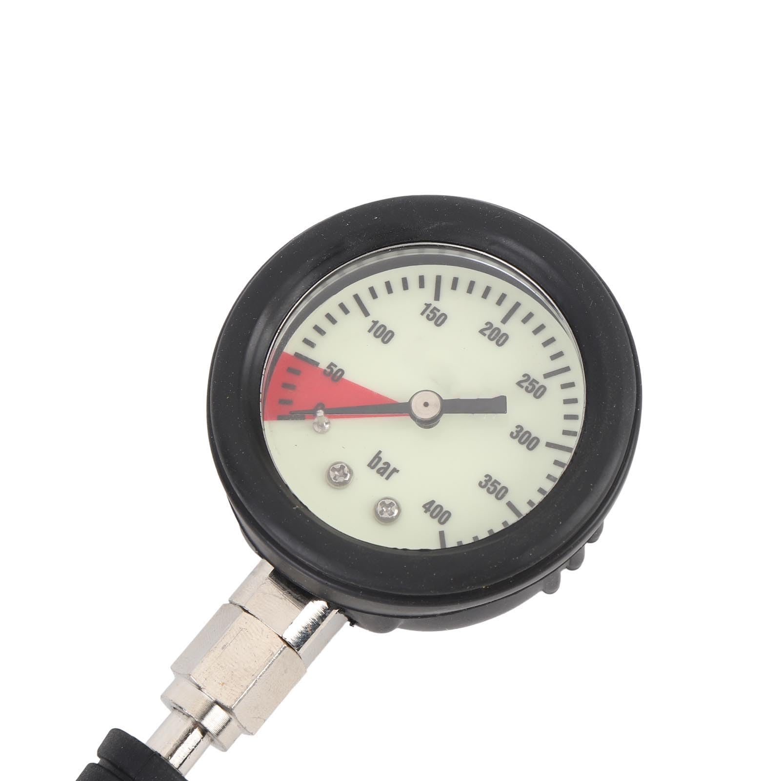 Manomètre de Plongée Submersible Tuyau Tissé Fibre de Carbone Cadran Lumineux Nocturne pour Régulateur BCD 15CM