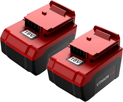 Paquete de 2 baterías de litio PC18B de 6.0Ah para herramientas Porter-Cable de 18 V, compatible con herramientas PCC489N, PC18B-2 y cargadores