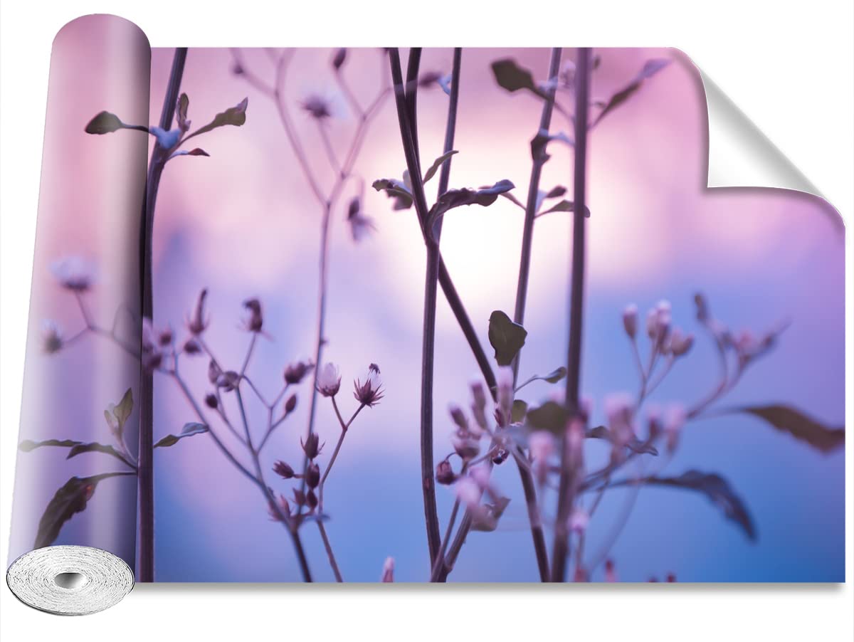 Papier peint buds violets 250x104cm Tulup moderne décoration murale