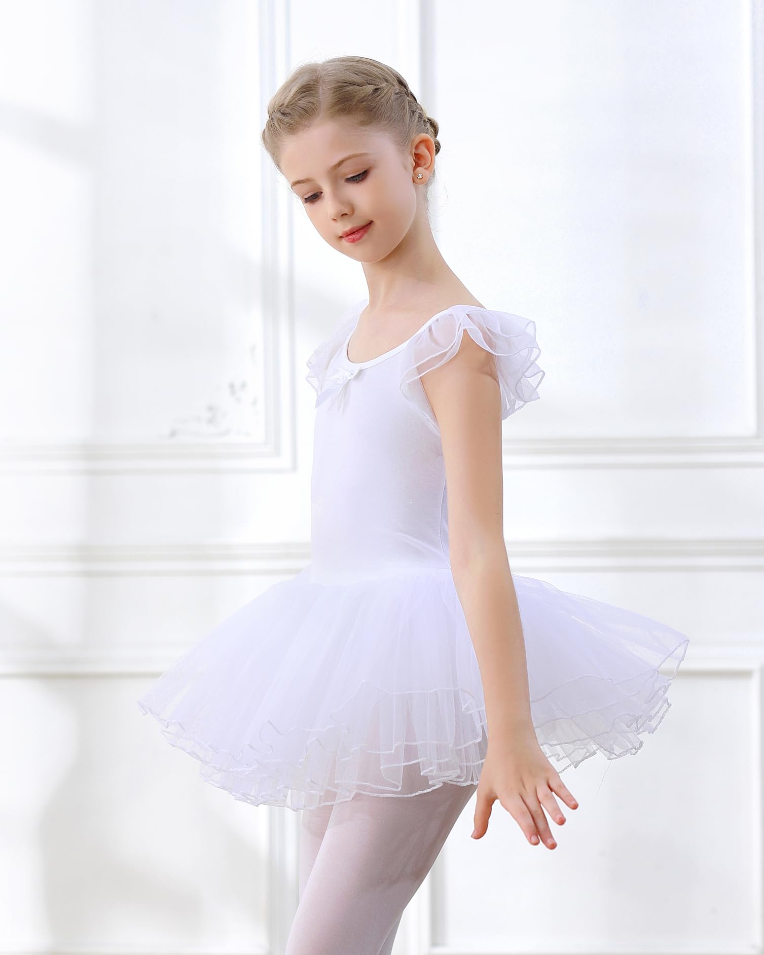 Vestito Body Danza Balletto per Bambina Ragazza Tutu Ballerina Danza Classica Bambina