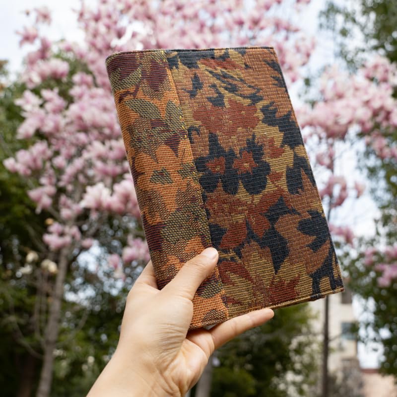 Notatnik dla kobiet, ręcznie wykonany notatnik w linie w kwiaty w stylu vintage, z zakładką do łatwego przenoszenia, format A5A6, 180 stron A5 (22,3 x 15,5 x 2 cm)