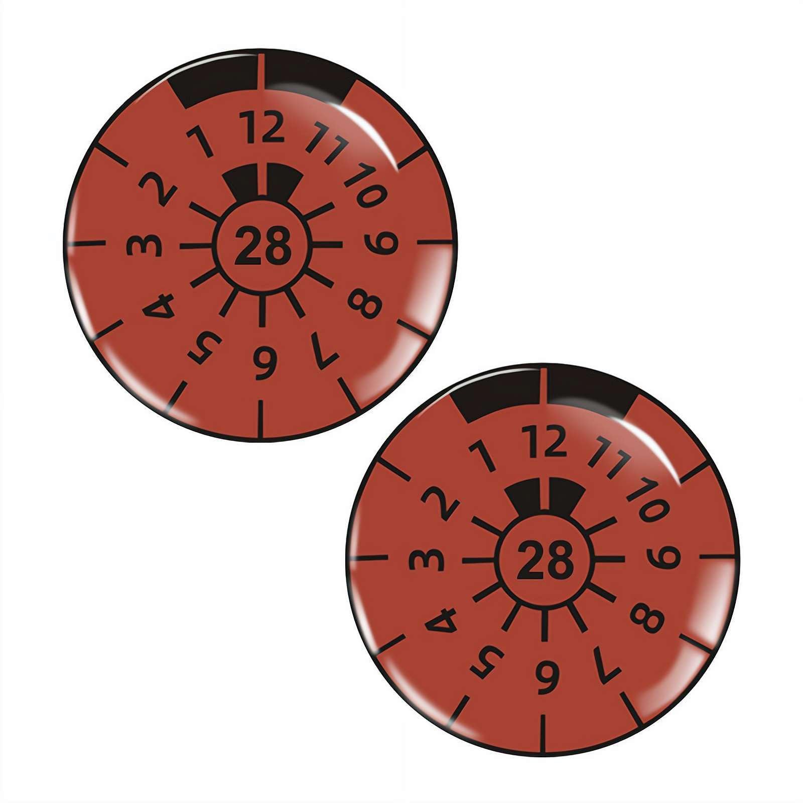 YROHGKPN Pack Of 2 Gel Raised License Plate Inspection Stickers Strong