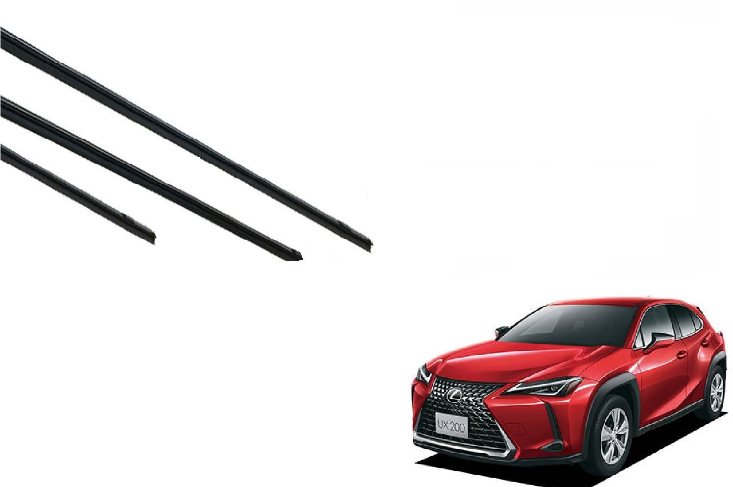 Amazon.co.jp: UX 250h 200 ワイパー 替えゴム 適合サイズ フロント2本