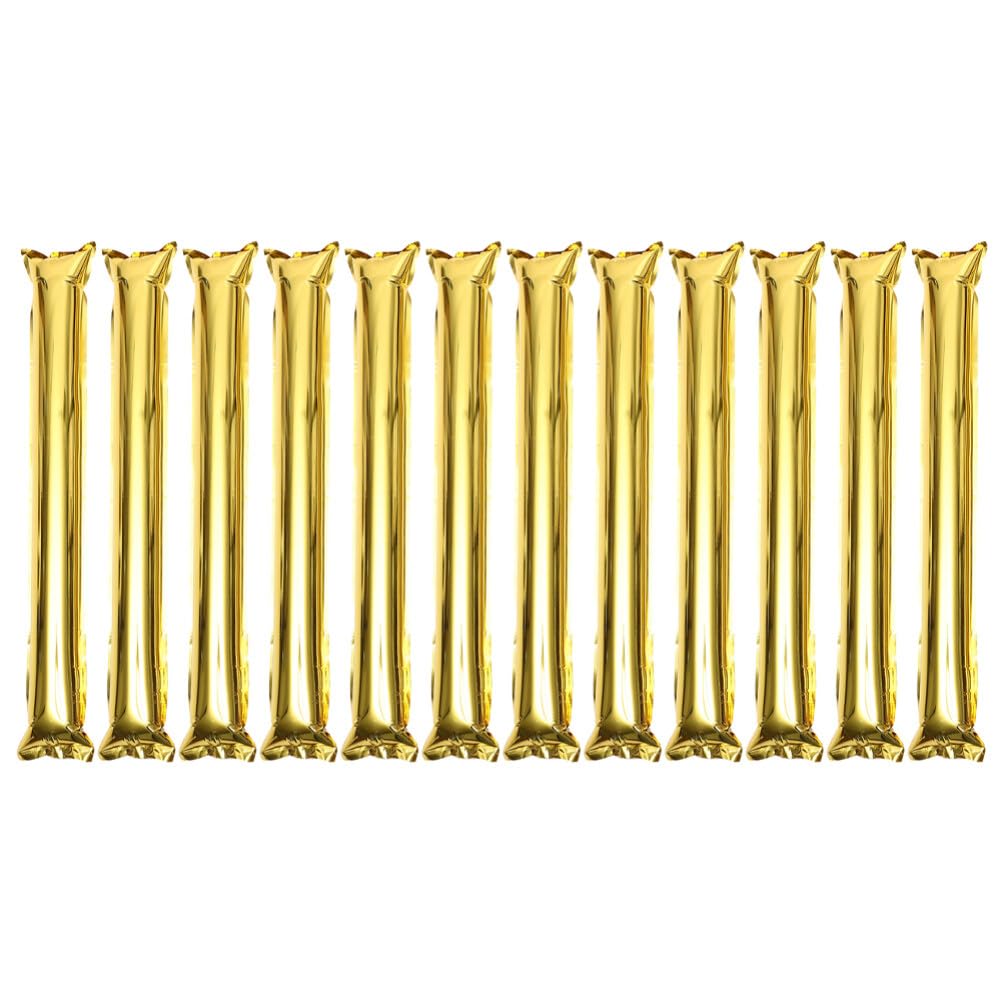 Cabilock Inflatable Boom Sticks 12pcs Aluminum Foil Thunder Sticks Bam Team Cheerleading Spirit Boom Sticks for Sports Event