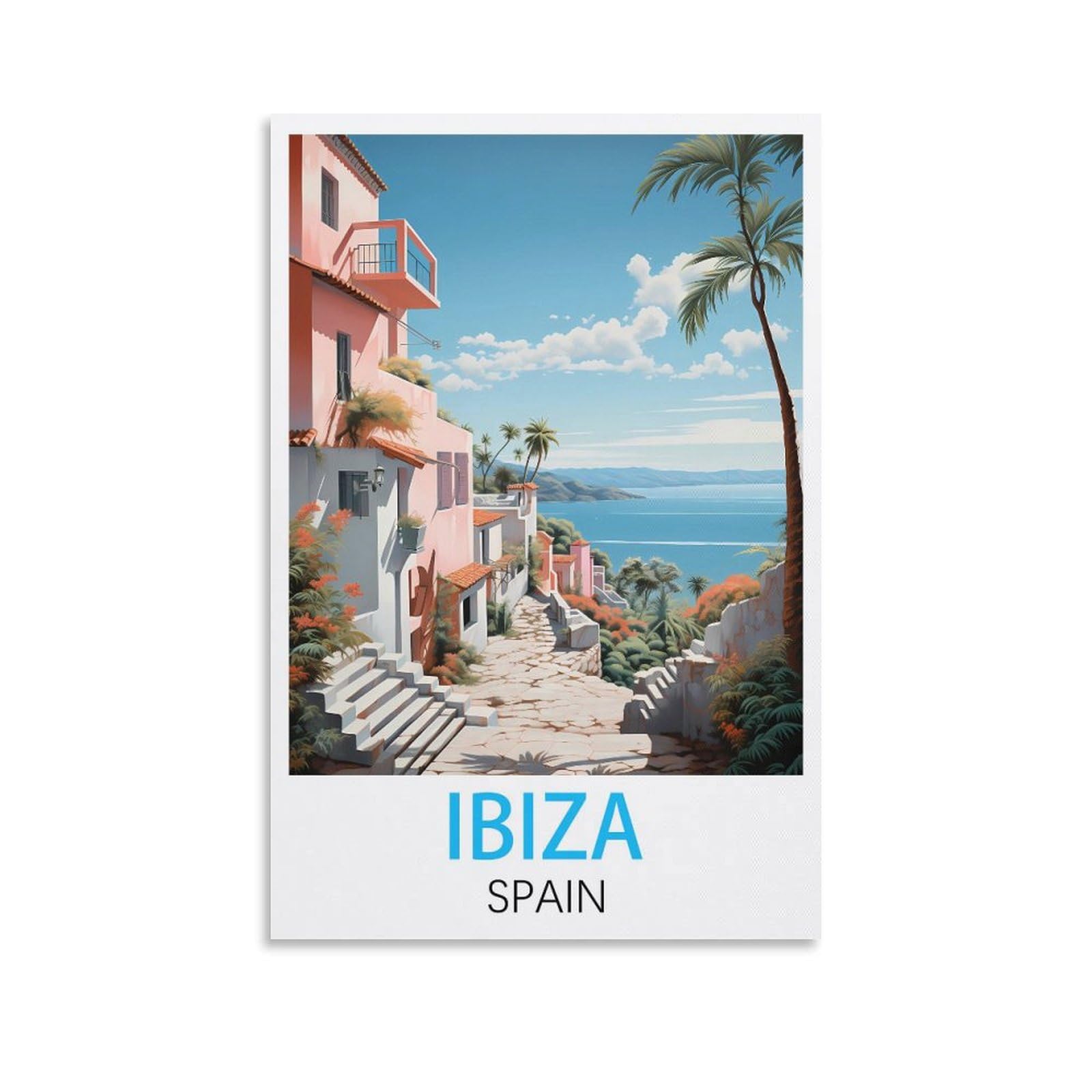 Metal Signs,Ibiza Spains,Ideal for Pub Shed Bar Office Man Cave Home Bedroom Dining Room Kitchen 30x30cm