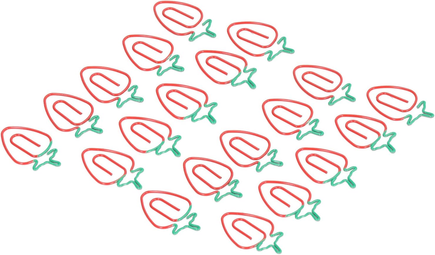KIMISS 100Pcs Strawberry Paper Clips Cute Electroplated Metal Clips in Adorable Strawberry Design for Home and Office Use