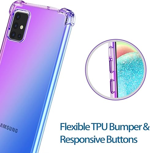 Miniatura 3 de Funda para Galaxy A71 5G, SM-A716U, funda transparente degradado, delgada, antiarañazos, TPU a prueba de golpes, funda protectora para Samsung