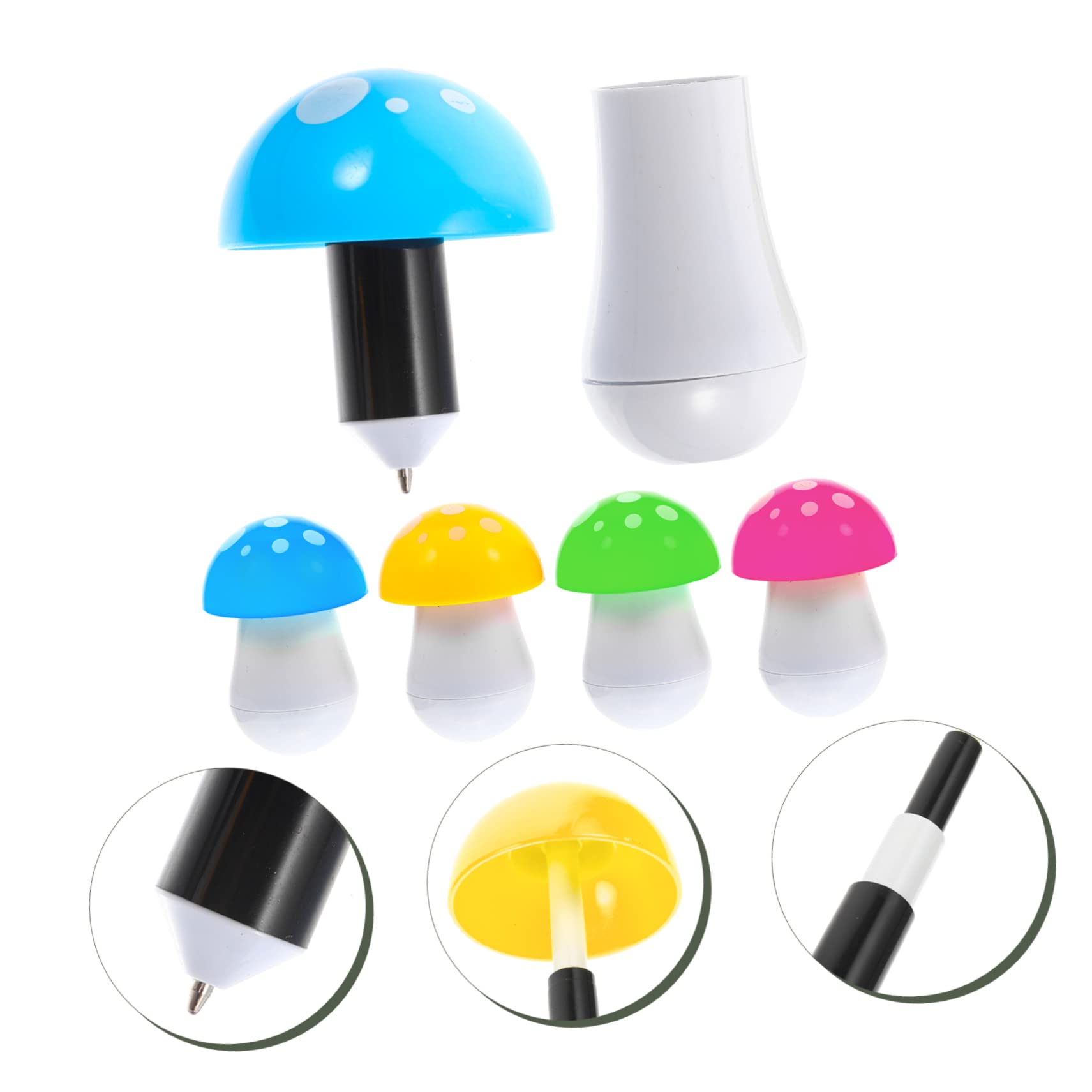 Tofficu 3 Set Penna A Sfera A Fungo Bomboniera A Forma Di Fungo Penne A Punta Fine Evidenziatore Penna Gel Penne Multifunzione A Comode Mini Plastica 30 Pezzi * 3