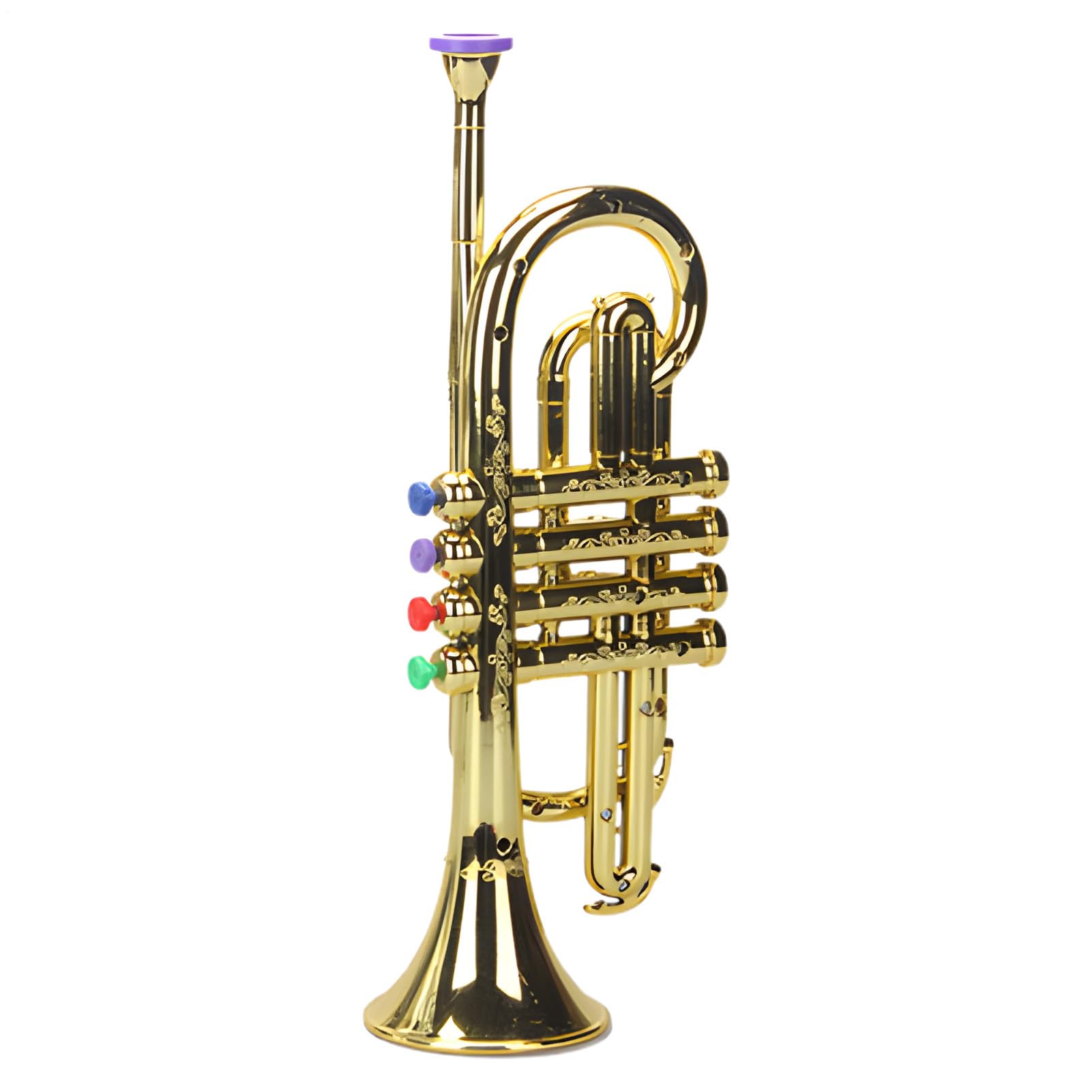 Trompeta De Juguete Educativa Simulada – Instrumento De Latón De ABS Resistente Para Niños, Ligera Y Ergonómica, Perfecta Para Iniciación Musical Y Desarrollo Creativo