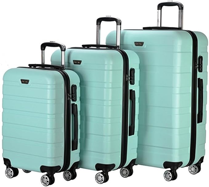 Resena Hardside 3 Piece Luggage Sets with Spinner Wheels
