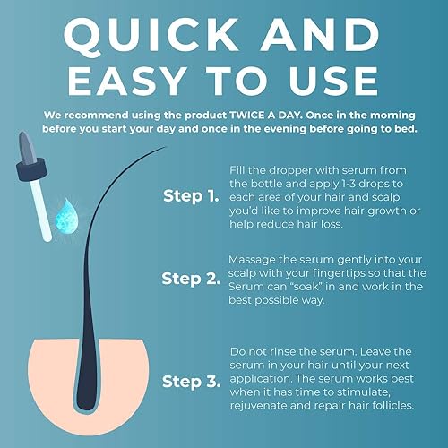 Miniatura 4 de Tricho Labs Folliboost - Suero para el crecimiento del cabello, fórmula de base natural con biotina, AnaGain, Baicapil, aceite de menta, para