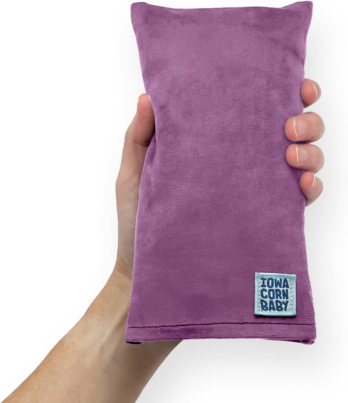 Mini - Microwavable Heating Pad & Reusable Cold Pack - Weighted Heating Pad for Cold Hands, Sore Neck, Achy Wrists - 4” x 8” - 1 lb (Purple Plum)