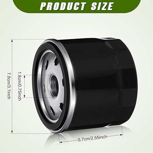 Miniatura 2 de Paquete de 8 filtros de aceite 12 050 01-S compatibles con Kohler Engine cortacésped tractor, Troy 12 050 01 1205001-S 12 050 01-S1 KH-12-050-01