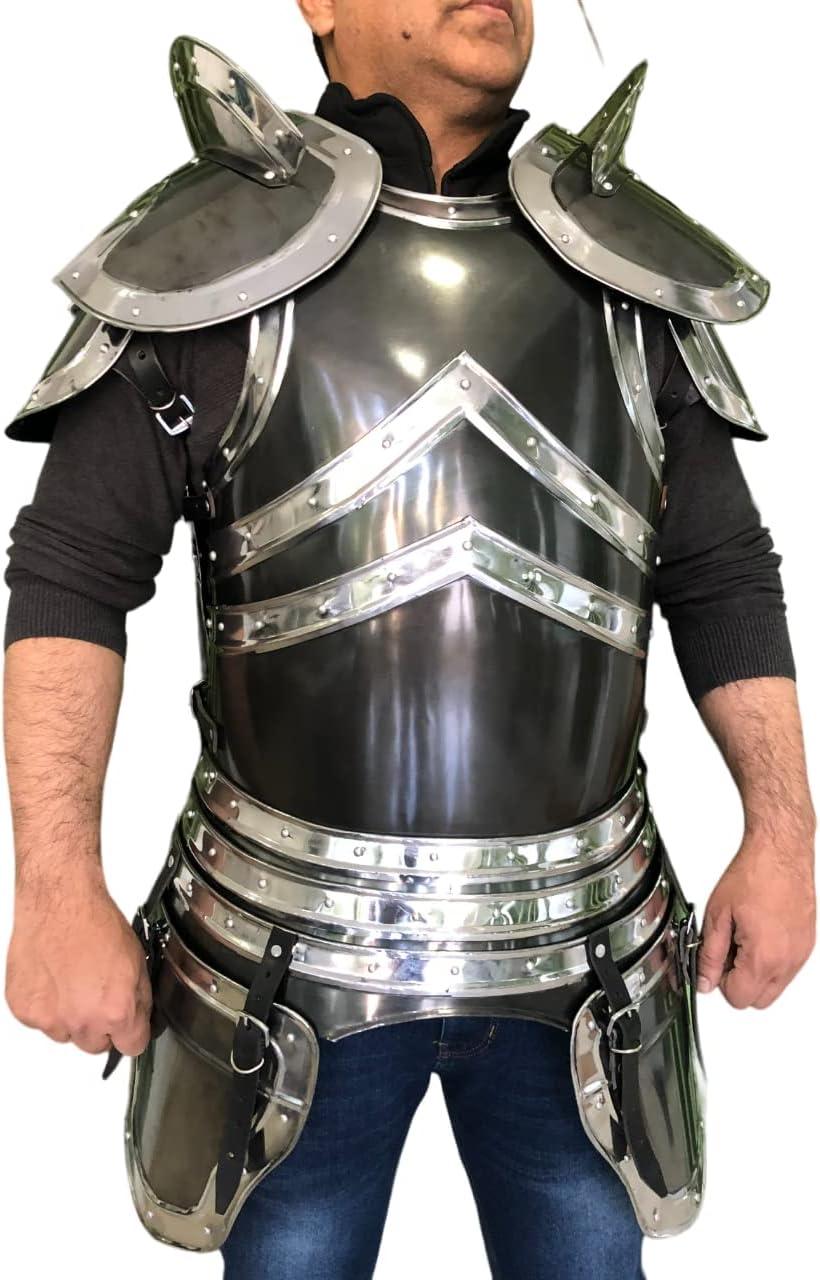 NauticalMart Medieval Edward Armour Set with Spaulder Pauldrons LARP SCA Halloween Costume