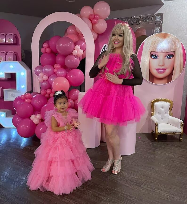 Layers Tulle Flower Girl Dress for Wedding Ball Gown Kid's Pageant Dress Long Puffy Child Prom Party Gown4