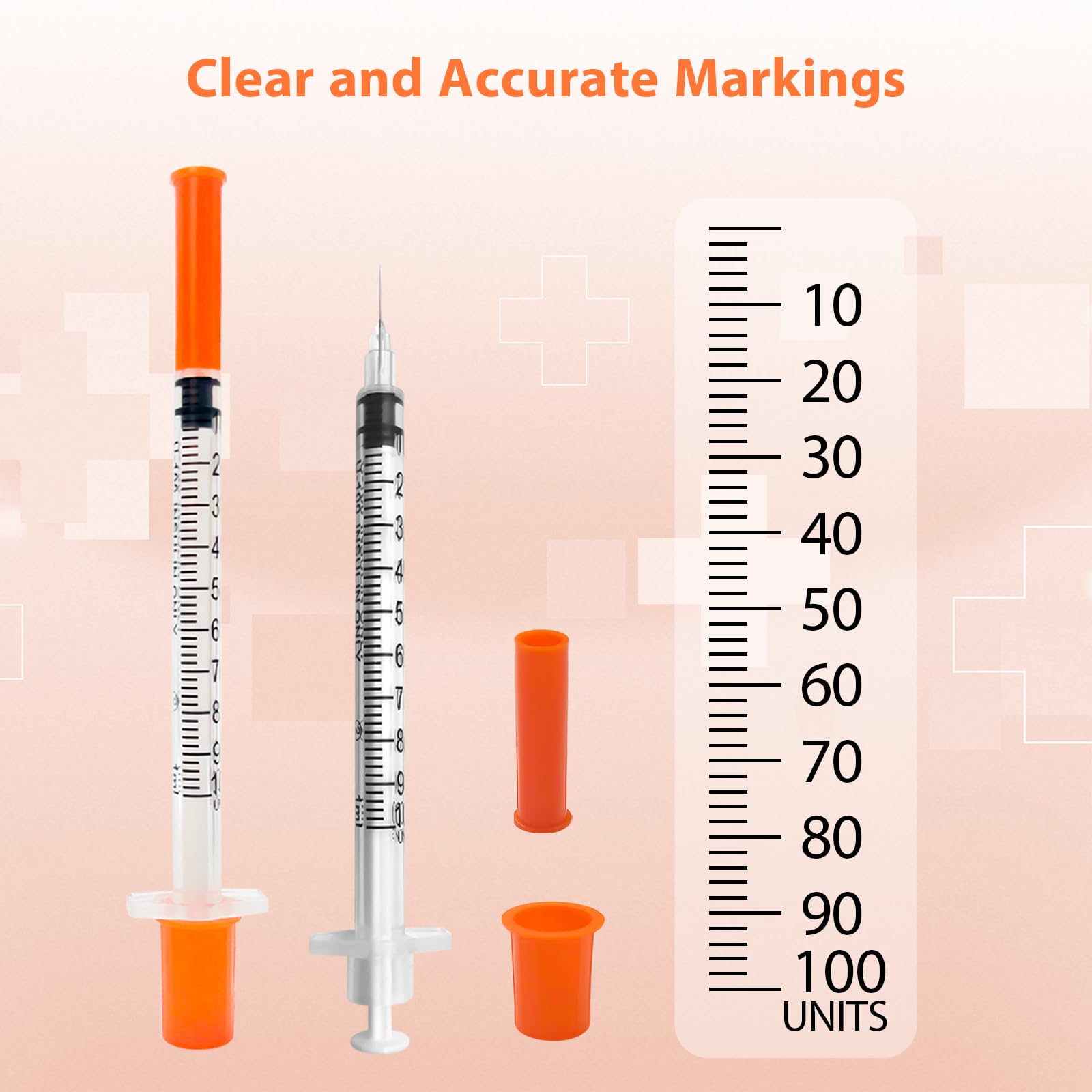 30 Pack U-100 1ml 31G 5/16 Inch 8mm Syringes with Needle, Individual Sealed — Amazon image 4