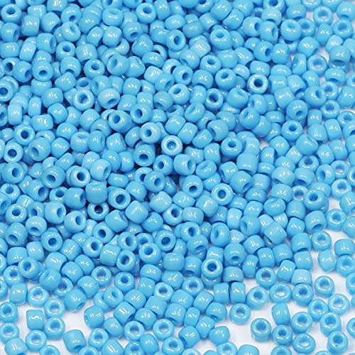 Bala&Fillic Sky Blue Color 3mm Seed Beads About 3600pcs/100Grams in Bag