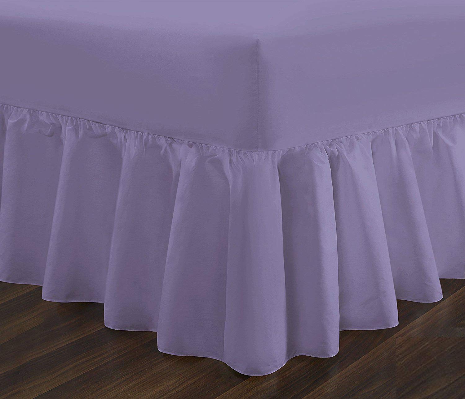 Bluemoon Bedding Lilac Bluemoon Bedding® Easy Care Percale Extra Deep Fitted Valance Sheet Poly-Cotton Bed Sheet (, Single)