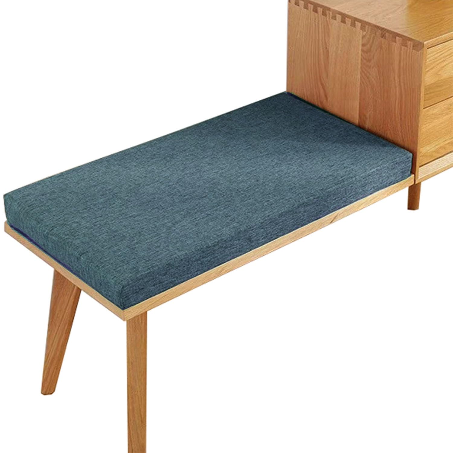 Coussin de banc de jardin bleu foncé au rembourrage dense de 5 cm d'épaisseur