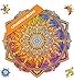UNIDRAGON Original Wooden Jigsaw Puzzles - Mandala Nascent Sun, 350 pcs, King Size 13