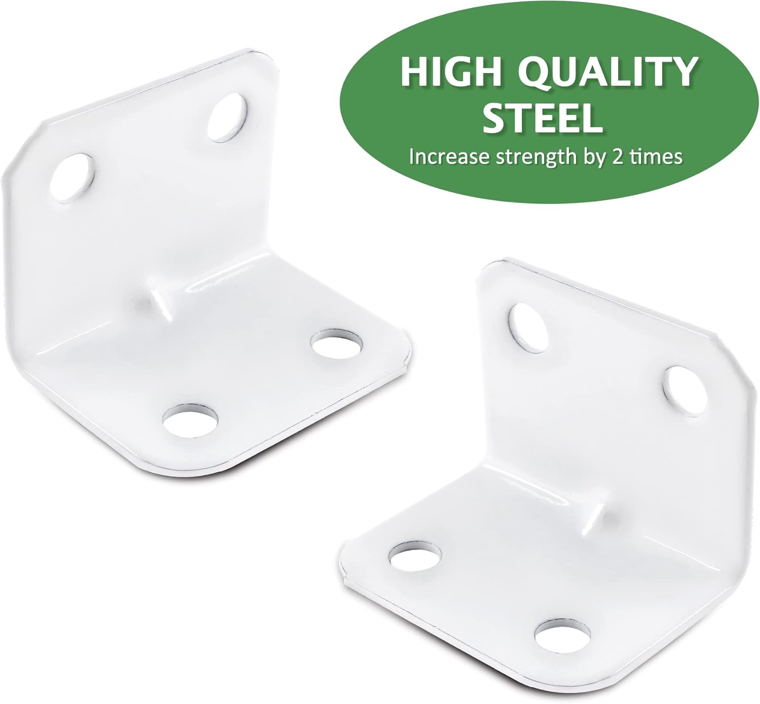 Uenhoy 12 Pcs White Corner Brace, Small L Shape Brackets 1" x 1" x 1.3"(25x25x32mm), 90 Degree Joint Right Angle L Brackets Shelf Supports