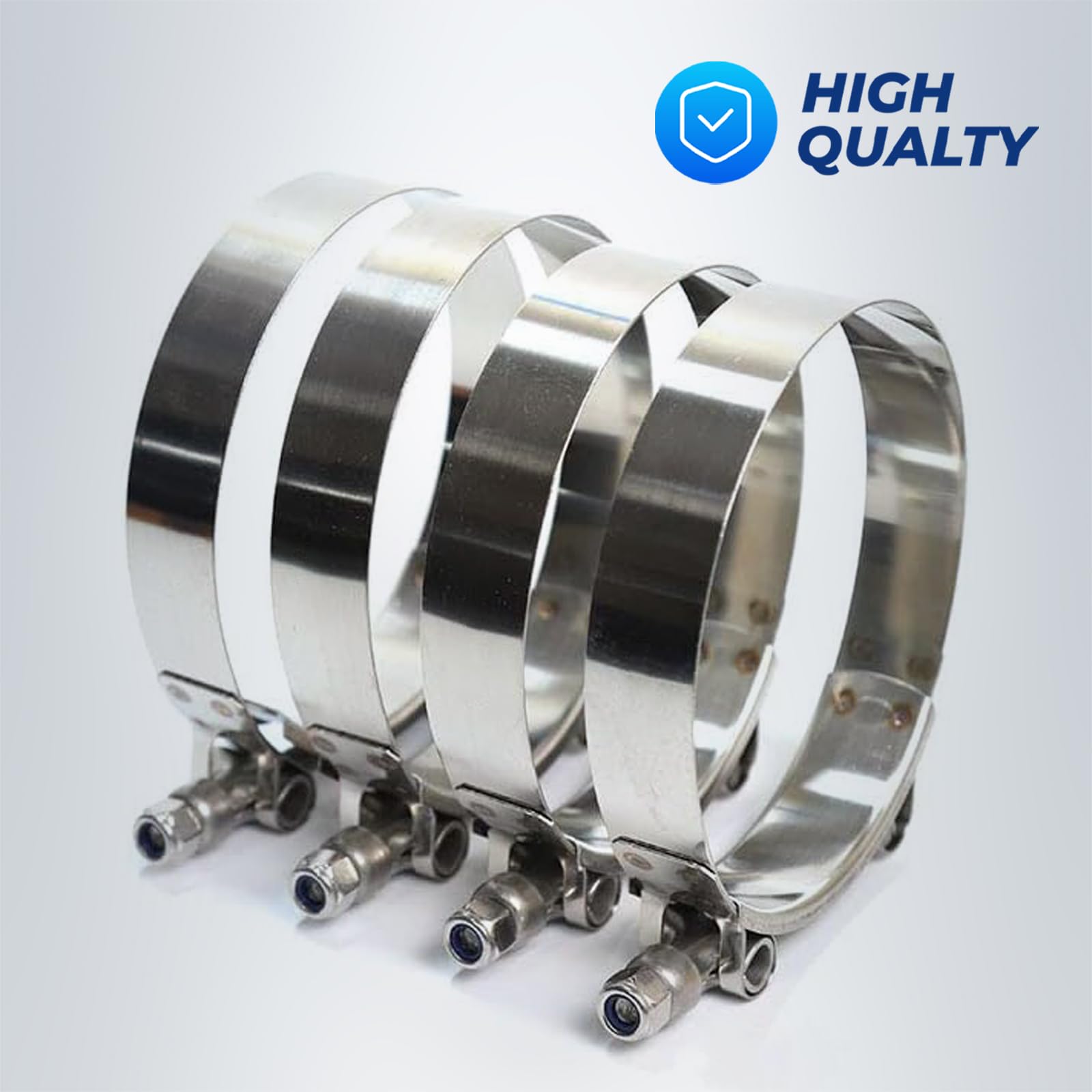 2X 4" STAINLESS T-BOLT CLAMP FOR INTAKE INTERCOOLER SILICONE HOSE - Foto 10