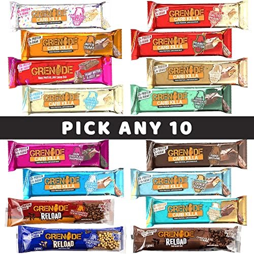 Grenade Carb Killa Pick any 10 High Protein and Low Carb Bars