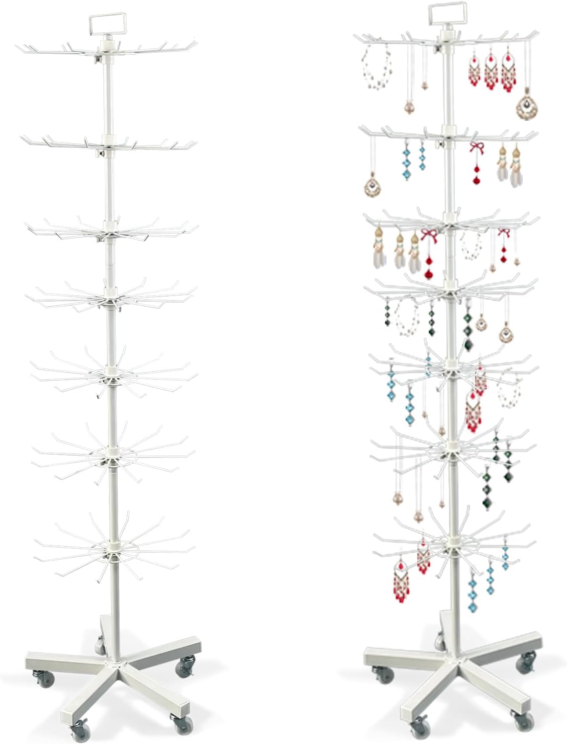 BBTO 2 Pcs Rotating Display Stand Jewelry Display Rack with