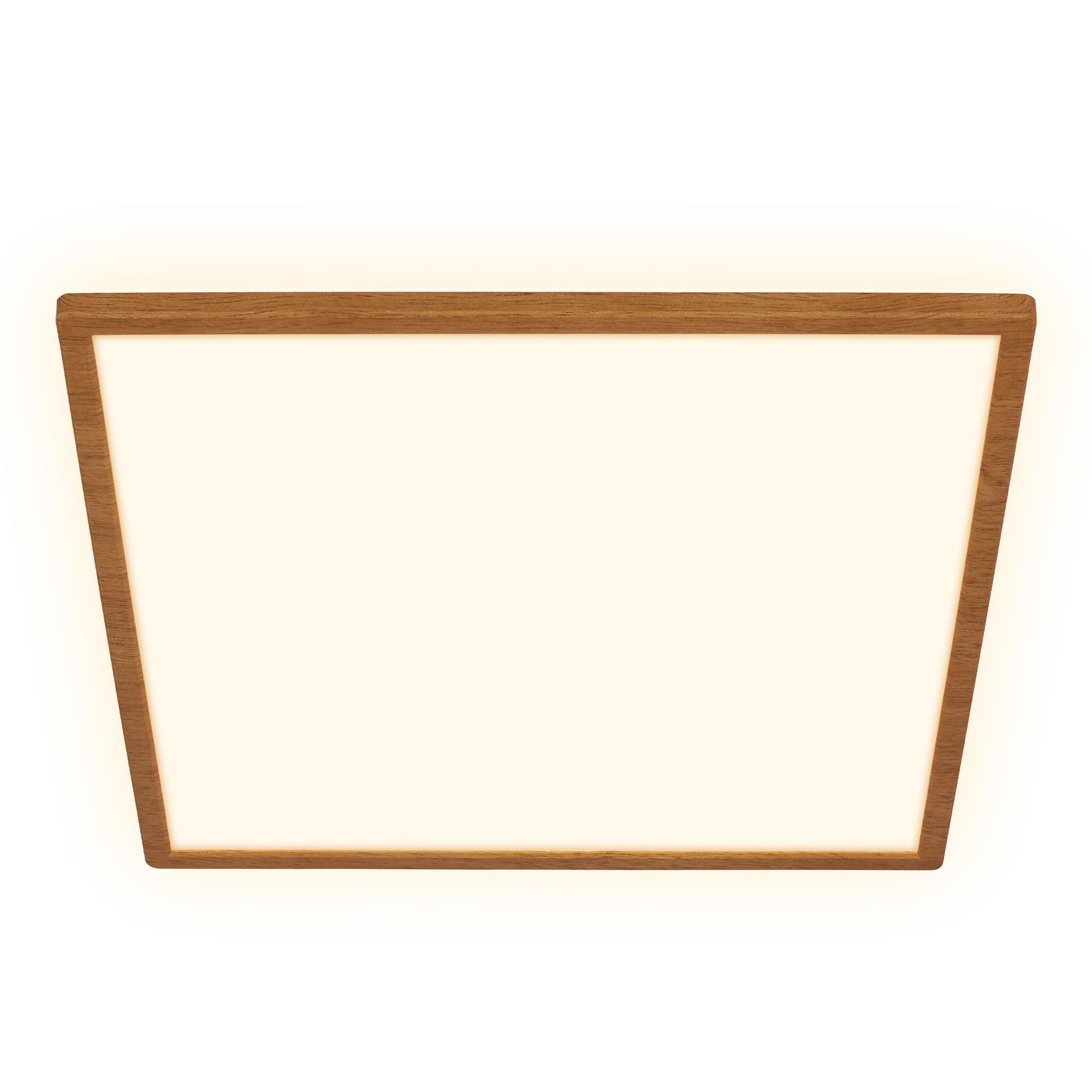 BRILONER - Lampada da soffitto a LED a luce indiretta, piatta, luce bianca calda, lampada a LED, plafoniera led soffitto, plafoniera camera da letto, 42x42x3 cm, struttura in legno