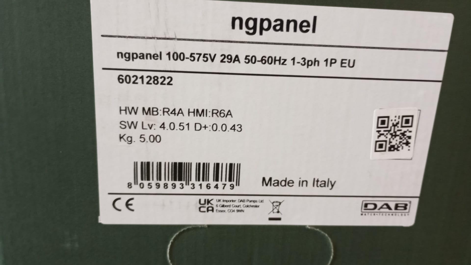 DAB NGPANEL 1 BOMBA 29 A Cuadro de control de nueva generación para la gestión de bombas de drenaje y llenado