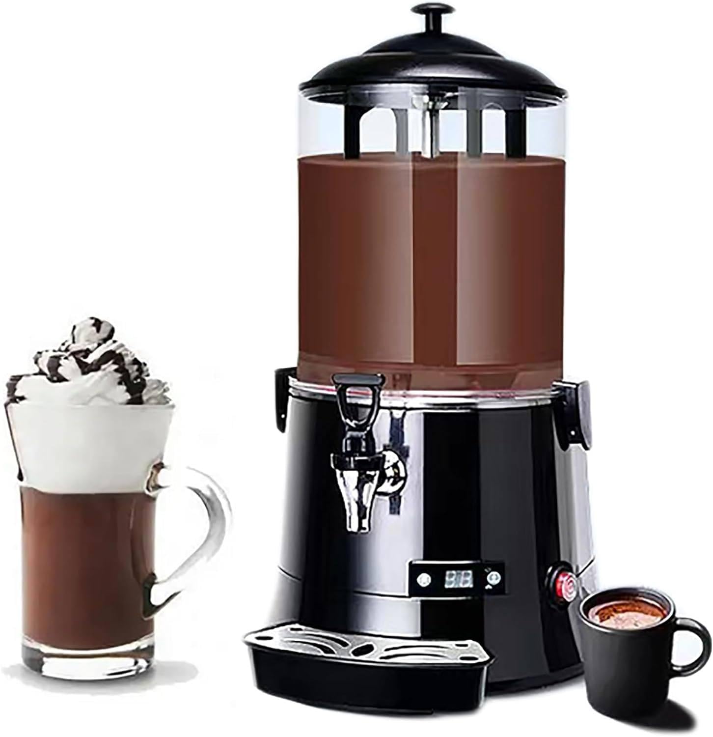 Machine à Chocolat Chaud électrique - Distributeur et Chauffe-Plats | Température réglable de 0 à 90 °C, idéale pour Chauffer Chocolat, café, Lait, thé et jus de Fruits | Qualité p,10L