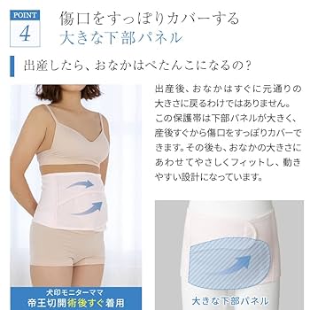 Amazon.co.jp: [犬印本舗] 帝王切開後の腹部保護帯 ピンク M~L
