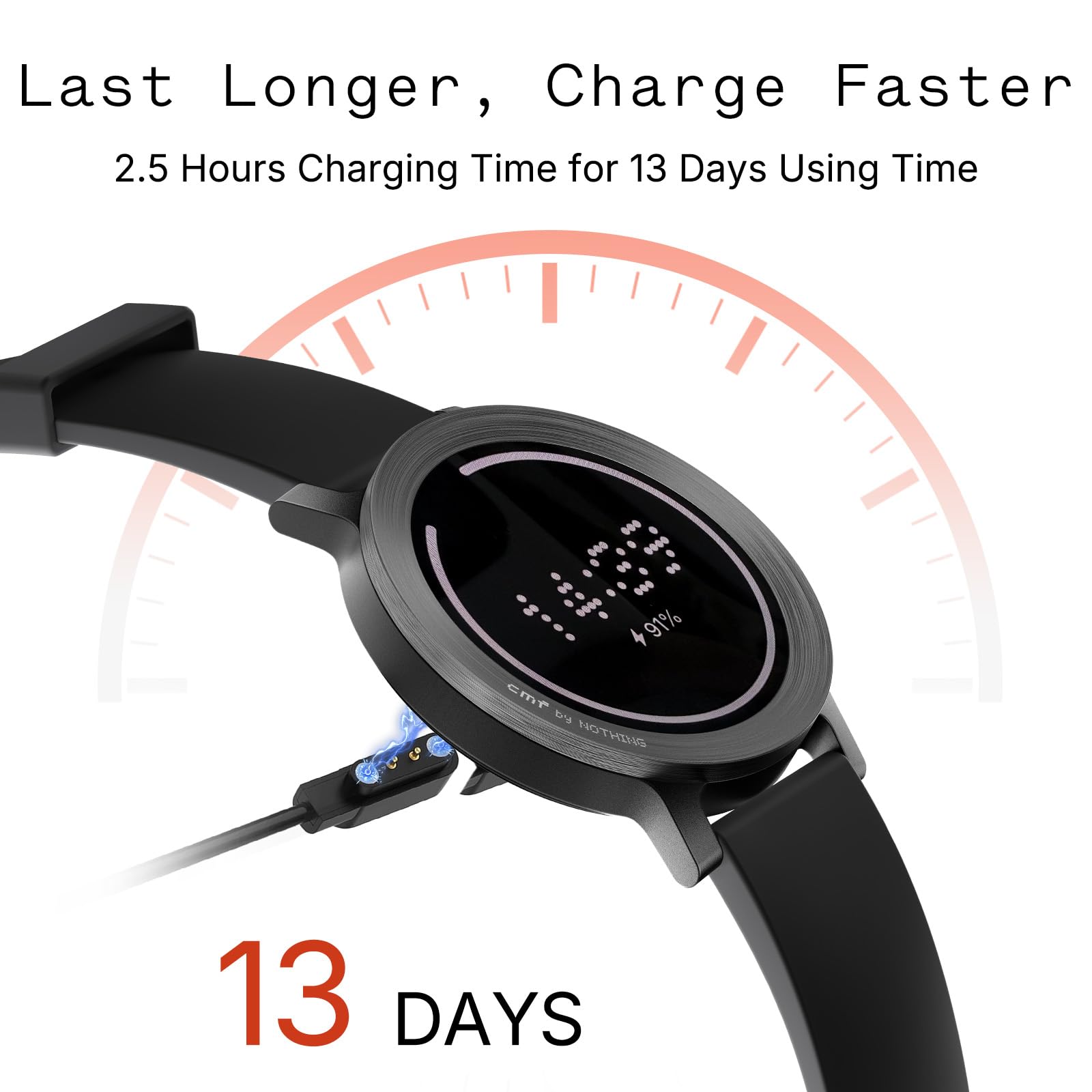 CMF Watch 3 Pro – Smartwatch con Display AMOLED da 1,43", 13 giorni di autonomia, Dual-band GPS integrato, chiamate Bluetooth e monitoraggio della frequenza cardiaca – Arancione