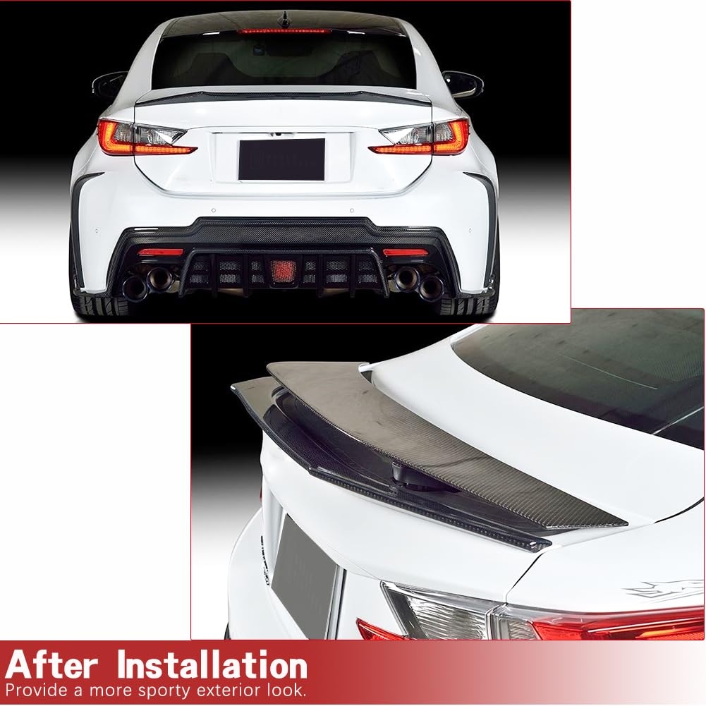 Amazon | RCF 炭素繊維リアトランクスポイラーとfor Lexus RCF ベース